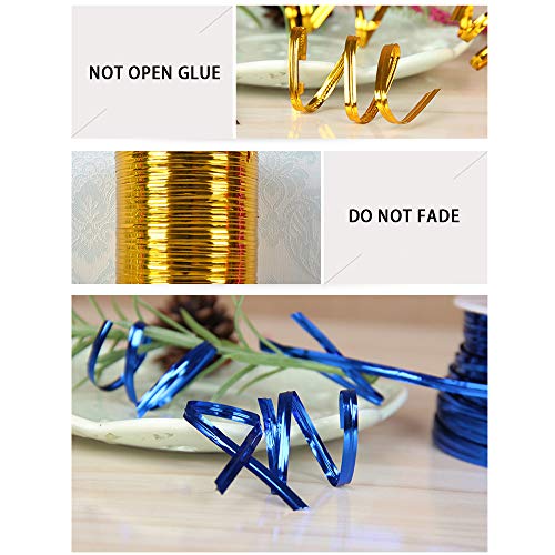 XFentech Twist Ties - Hierro de Alambre Cierre de Torsion de Corbata Bolsa de Lollipops Dulces Galleta, Dorado, 360m