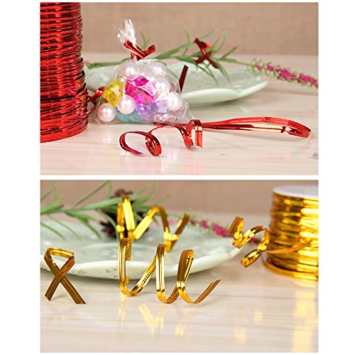 XFentech Twist Ties - Hierro de Alambre Cierre de Torsion de Corbata Bolsa de Lollipops Dulces Galleta, Dorado, 360m