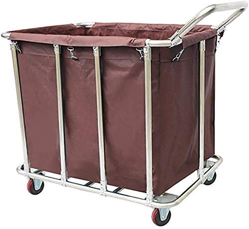 XHF Carros, Cesto Rectangular para Ropa Sucia, Cesto Organizador de Ropa Sucia con Bolsa Flexible para Ropa, Capacidad 200L, Dos Estilos,Carro + Asa