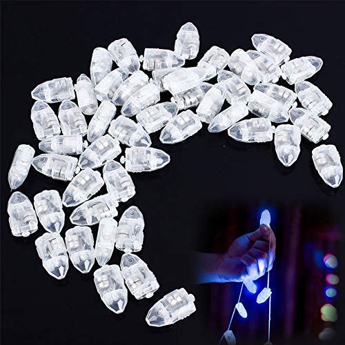 Xiangmall Led Bombillas Mini Luces Globo Luz Linternas Papel Individual Led Lights para Festival Cumpleaños Boda Decoración 100Pcs (Azul)