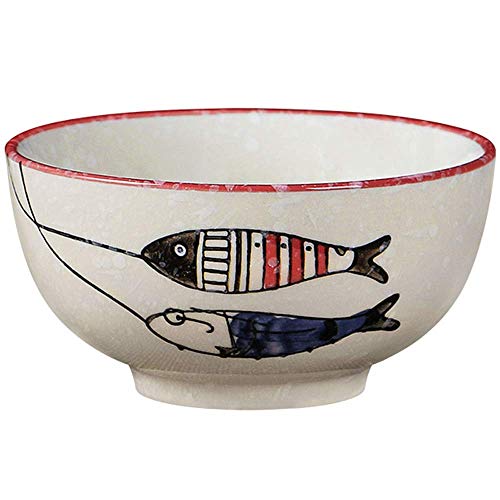 Xiao-bowl3 Pintados a Mano Sopa de Cerámica Avena Harina de Arroz Comida Casera Fideos Plato de Fruta Pudines Postres Ensalada Desayuno Tazón 4.5 Pulgadas (Color : White)