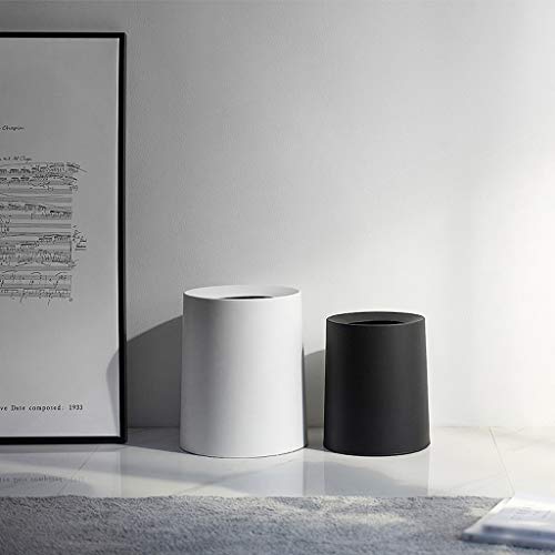 Xiaokeai Papeleras Cesto de Papel de la Oficina Creativa, Bote de Basura plástico de la Cocina del baño de la Sala de Estar (8L / 12L) Hermosa y Duradera (Color : Brown, tamaño : M)