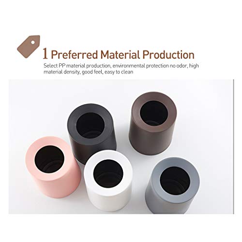 Xiaokeai Papeleras Cesto de Papel de la Oficina Creativa, Bote de Basura plástico de la Cocina del baño de la Sala de Estar (8L / 12L) Hermosa y Duradera (Color : Brown, tamaño : M)