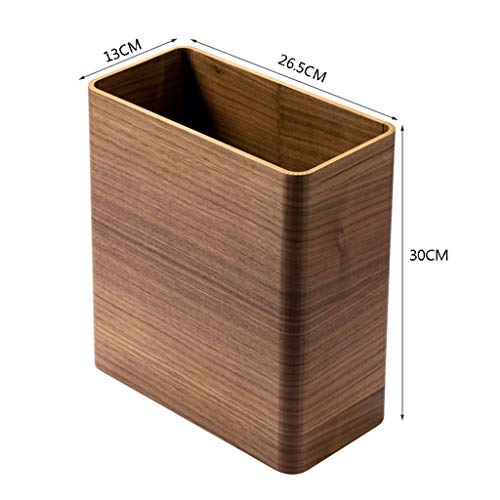 Xiaokeai Papeleras Cubo de Basura de Madera, Bote de Basura Cuadrado pequeño, for la Oficina del Dormitorio del baño, Capacidad 4L Hermosa y Duradera (Color : Natural)