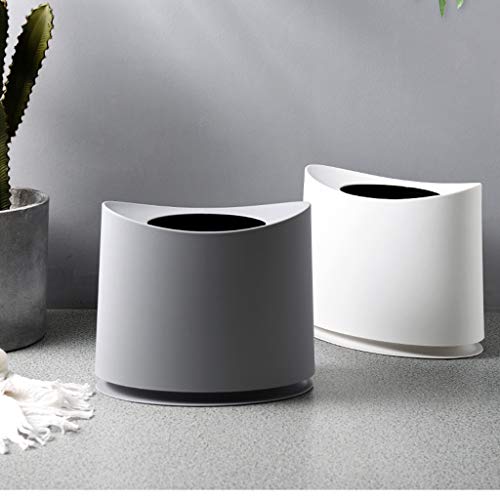 Xiaokeai Papeleras Papelera Creativa Hogar Cocina Sala de Estar Baño Oficina Bote de Basura Diseño de Doble Barril Hermosa y Duradera (Color : Blue)