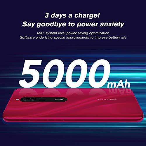 Xiaomi Redmi 8 Teléfono 4GB RAM + 64GB ROM, Pantalla de caída de Puntos de 6.22 ”, procesador Snapdragon 439 Octa-Core, cámara Frontal Dual de 8MP y cámara Trasera Dual AI de 12MP + 2MP (Rojo)