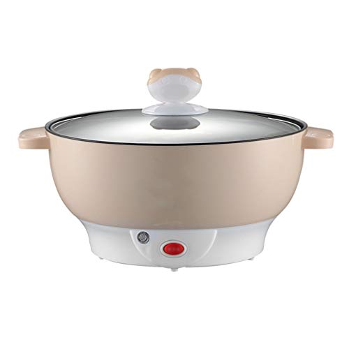 XIAOQIAO Eléctrica Hot Pot, de múltiples Funciones Olla, Sartén eléctrico Antiadherente con Tapa, Olla Pan, for Bistec, Huevo, arroz Frito, Ramen, harina de Avena, Sopa (Size : M)