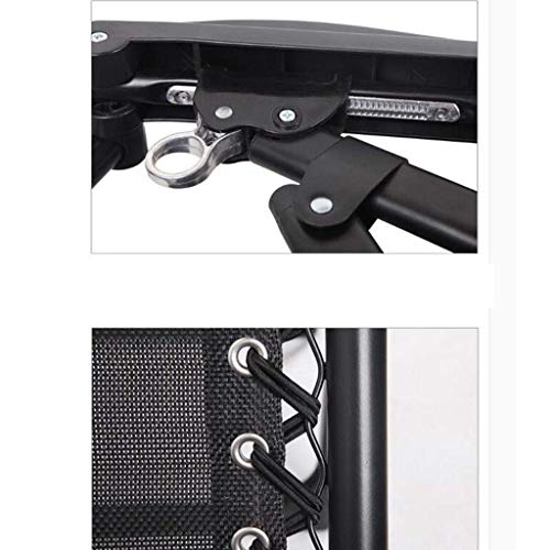 Xiesheng Tumbona Plegable Sillas Playa Solarium/Inclinación Ajustable, Simple Y Versátil Silla De Oficina Descanso para Comer, Inicio Hamaca, Adecuado para Sala De Estar, Jardín (Color, Gris),Negro