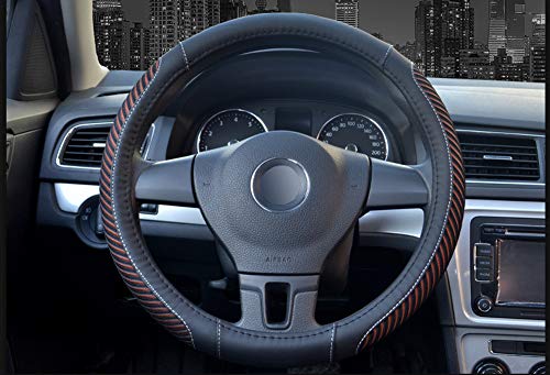 Xihaoer 2019 Nueva cubierta de volante de seda de hielo Accesorios para el interior del coche para mujeres (café)