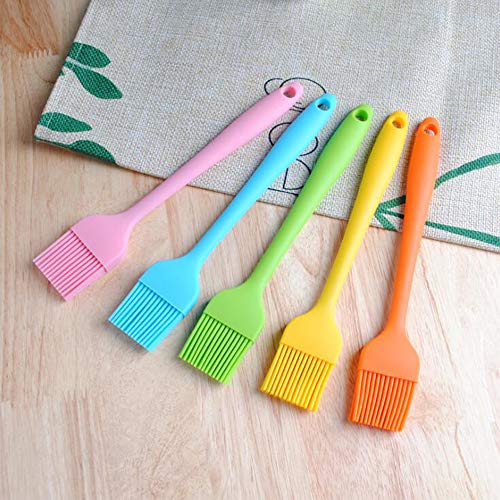 Xinlie Cepillo para Hornear de Silicona Cepillo de Cocina para Hornear Repostería Aceite Barbacoa Cocina Cepillo de Silicona Cepillo de Cocina Resistente al Calor, Suave y Duradera, (5 Piezas)