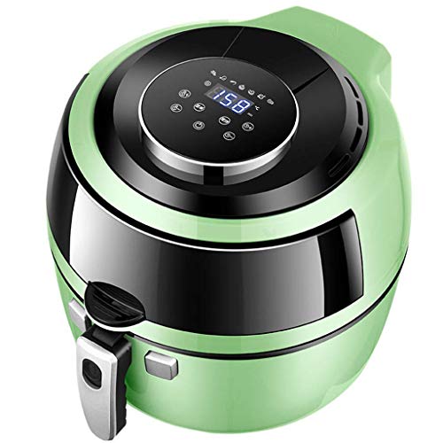 XIUYU Automático Inteligente Aire Fryer, de 30 Minutos Temporizador y Control de Temperatura Ajustable, Aire freidoras del hogar, sin Aceite Antiadherente Olla con 7 Cooking Presets, Verde