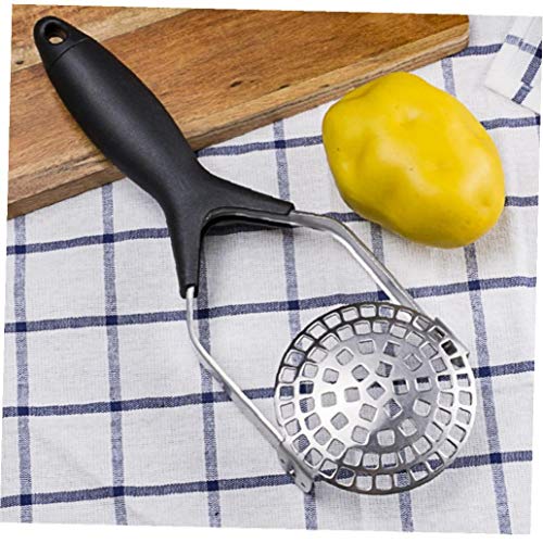 XKJFZ Asa Resistente Machacador De Acero Inoxidable Trituradora De La Patata para Puré De Patatas, Frutas Y Hortalizas Prensatelas Mano Ajo