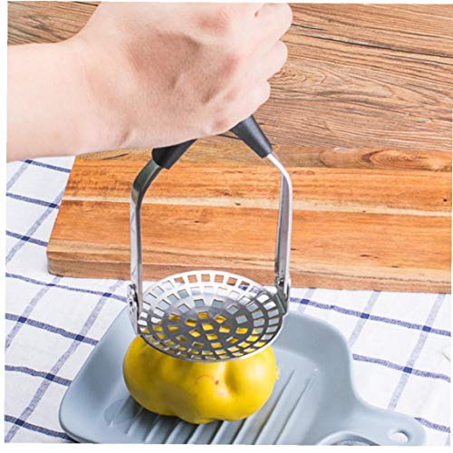 XKJFZ Asa Resistente Machacador De Acero Inoxidable Trituradora De La Patata para Puré De Patatas, Frutas Y Hortalizas Prensatelas Mano Ajo