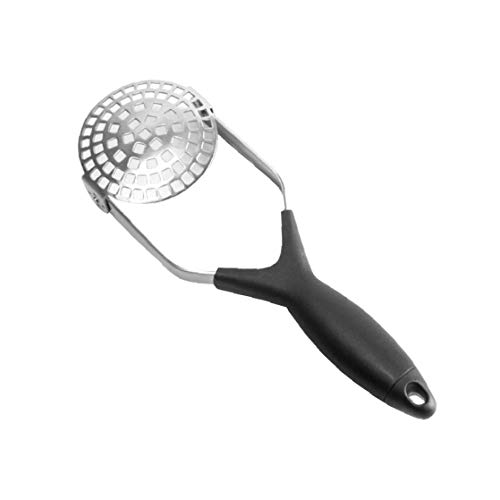 XKJFZ Asa Resistente Machacador De Acero Inoxidable Trituradora De La Patata para Puré De Patatas, Frutas Y Hortalizas Prensatelas Mano Ajo
