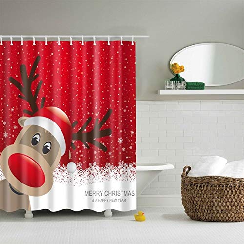 xkjymx Estilo Europeo Tapiz Redondo océano Cortina Colgante de Pared Feliz año Nuevo Papá Noel Rojo