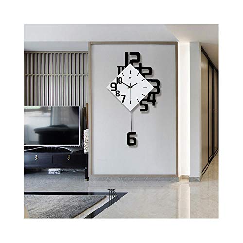 XMBT Accesorios Elegante Reloj de Pared Moderno,Reloj Colgante silencioso para Interiores Reloj de Pared de Movimiento de Barrido silencioso de Cuarzo silencioso Modern Mute DIY Wall Clock
