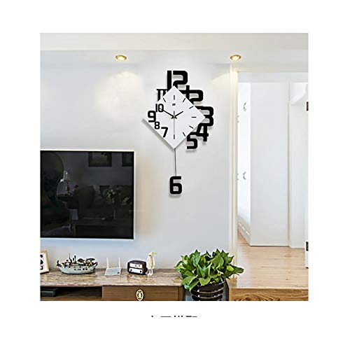 XMBT Accesorios Elegante Reloj de Pared Moderno,Reloj Colgante silencioso para Interiores Reloj de Pared de Movimiento de Barrido silencioso de Cuarzo silencioso Modern Mute DIY Wall Clock