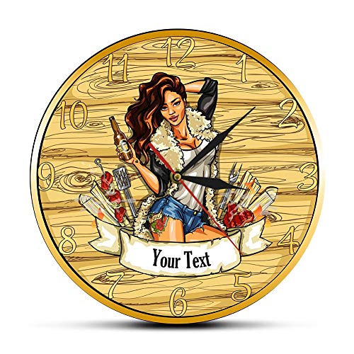 XMBT Reloj Colgante,marcando Reloj de Alarma de cabecera Retro Vintage clásico Frame Silent Quartz Clock Reloj de Pared sin tictac con Pilas Despertador Digital con Pilas Fice Bar Clock