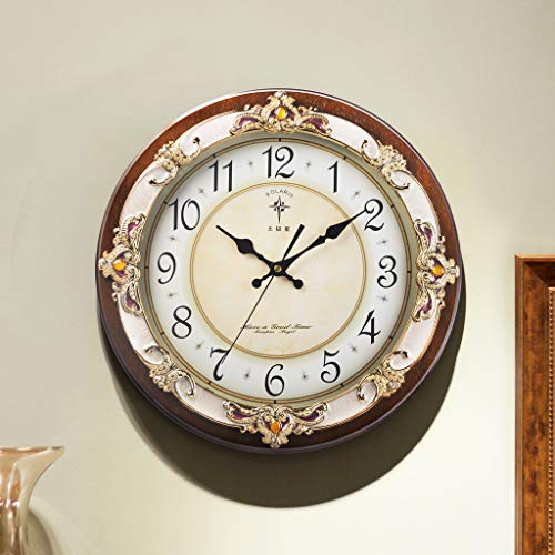 XMBT Reloj de Pared Luminoso Número sin marcación Relojes silenciosos con Pilas,Reloj de péndulo de Cuarzo con Pilas Creativo Vintage Art Wall Decorativo Sala de Estar Relojes para el hogar