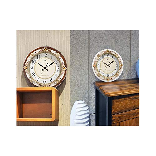 XMBT Reloj de Pared Luminoso Número sin marcación Relojes silenciosos con Pilas,Reloj de péndulo de Cuarzo con Pilas Creativo Vintage Art Wall Decorativo Sala de Estar Relojes para el hogar