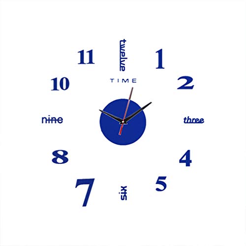 XMBT Reloj de Pared Luminoso Número sin marcación Relojes silenciosos con Pilas,Relojes silenciosos con batería de Cuarzo sin tictac Reloj de Pared silencioso para niños con Pilas Moderno