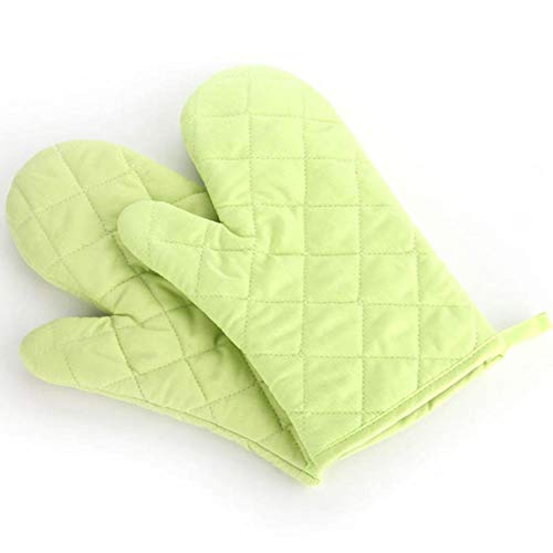 XMYNB Guantes de microondas Horno De Microondas Guantes De Cocina Blanco Cocina Herramienta Desplazar 1Pcs Refractarios Guante De Algodón,Verde