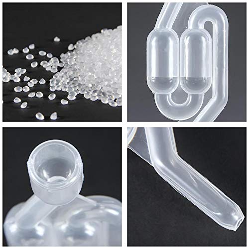 Xploit Válvula de Escape de fermentación, Cerveza Vino Cerveza Fermentación Gas Lock Solid 4-Piece Set S Type Bubble Gas Lock Plug Válvula de Escape de fermentación