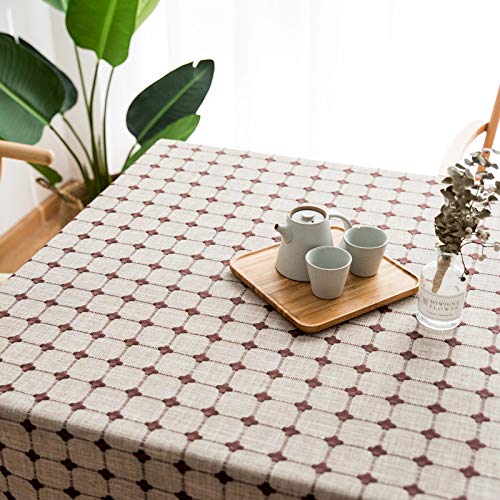 XQJDD Mantelde - Mantel de algodón y Lino - Mantel Lavable a Prueba de Polvo - Aplicable a For Kitchens, Restaurants and Parties