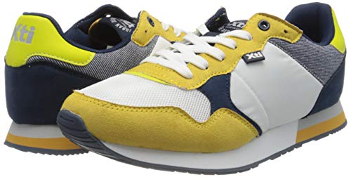 XTI 49660, Zapatillas para Hombre, Blanco (Blanco/Amarillo Blanco/Amarillo), 43 EU