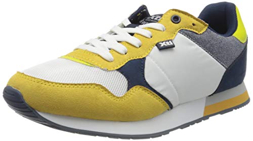 XTI 49660, Zapatillas para Hombre, Blanco (Blanco/Amarillo Blanco/Amarillo), 43 EU