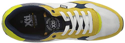 XTI 49660, Zapatillas para Hombre, Blanco (Blanco/Amarillo Blanco/Amarillo), 43 EU