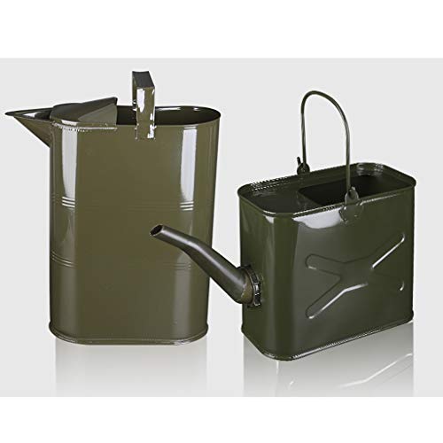 Xu Yuan Jia-Shop 14/15 litros Calidad Bidón Verde de Metal portátil del depósito de Gasolina de contenedores de Agua (tamaño : 14 Litre)