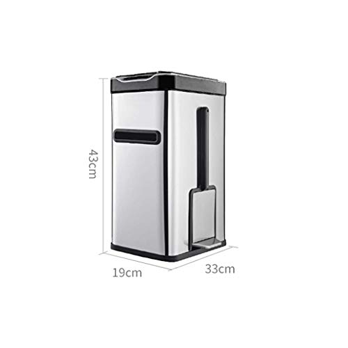Xu Yuan Jia-Shop Bote de Basura Tres en uno Inducción Automática Bote de Basura Inteligente 430 Acero Inoxidable Flip Eléctrico Hogar Baño Baño Cubo de Almacenamiento Papelera (Color : Brown)