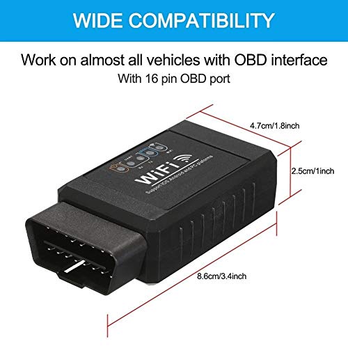 XuCesfs Best OBD OBDII - Detector de herramientas de detección de conexión wifi para IOS Android Windows