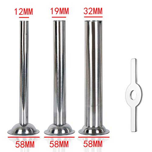 Xuebai Picadora de Carne de Acero Inoxidable, máquina para Hacer Salchichas, cortadora de Alimentos, Soporte, Piezas de fijación 7#