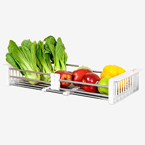 XUEYAN Cocina Vegetal Y Fruta Drenaje Rack de Almacenamiento Retráctil Vajilla de Secado Rack de Acero Inoxidable Rack Secado Vajilla Rack de Almacenamiento