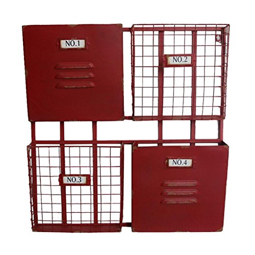 XUEYAN Metal Iron Magazine Periódico Wall-Mounted Rack como Estante de Almacenamiento Basket Basket Shelves Display/Bar Wall Hanging Diseño de decoración Retro Loft Industrial Estilo nostálgico
