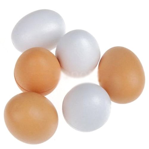 Xuniu 6 Piezas Huevos De Madera Yema Educativa Interesante Niños Niños Juguete