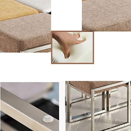 Xuping shop Footpeg tela de acero inoxidable otomano cambiante zapatos taburete sofá mesa de café silla taburete taburete tocador