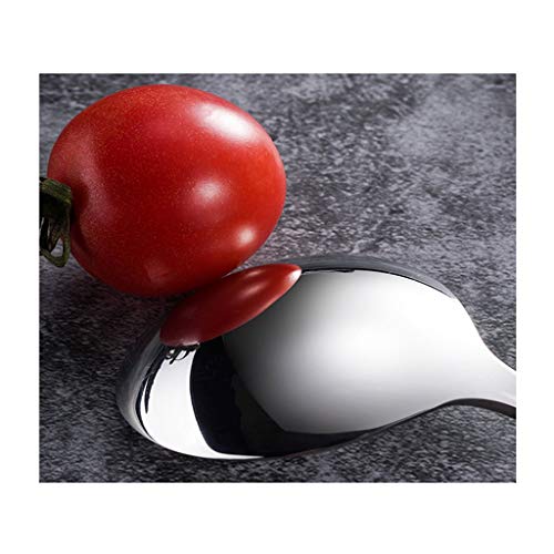 XuYuanjiaShop Cuchara de China 7 Pulgadas de Acero Inoxidable Cuchara, Sopa de Color Cuchara, cucharita de café, Cuchara de Helado Juego de 6 Cucharas de Mesa, Cucharas de Postre (Color : A)