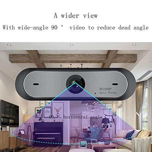 XY-M Webcam Full HD,con Enfoque Automático Y Micrófono De Reducción De Ruido,Diseño Plegable, Giratorio De 360 Grados,para Reunión,Curso por Internet,Grabación, Clase En Línea