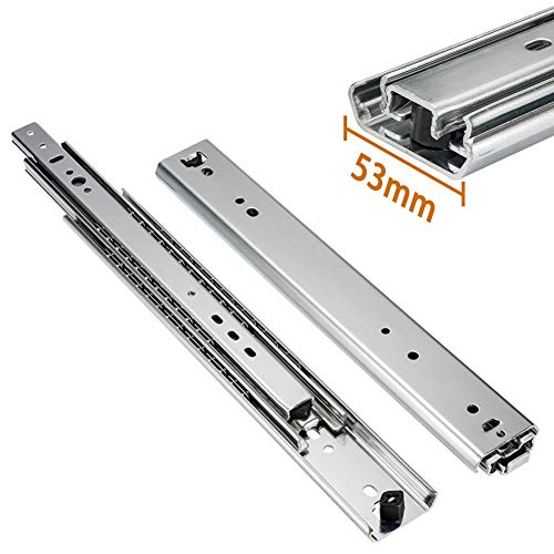 XYNH 1 Par (2 Unidades) De Guías De Cajón para Uso Industrial Professional, Rieles Deslizadores De Metal para Cajón, 25cm-100cm, Operación Silenciosa, Guías Correderas De Rodillo