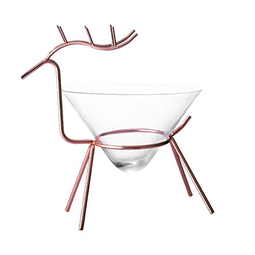 XZY - Estante de hierro para copas de champán de ciervo o champán con forma de cono de martini, copa de vino para bodas, fiestas, bares, cócteles moleculares
