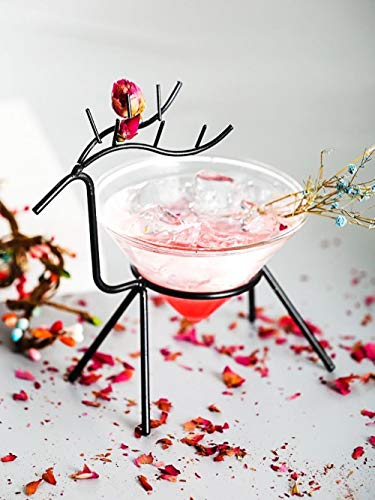 XZY - Estante de hierro para copas de champán de ciervo o champán con forma de cono de martini, copa de vino para bodas, fiestas, bares, cócteles moleculares