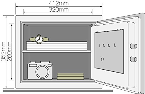Yale YFM/352/FG2 Caja Fuerte Ignífuga, Pequeña 352 x 412 x 363 mm