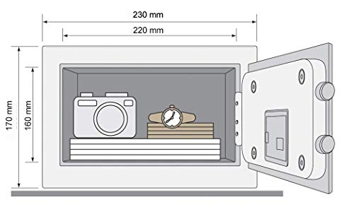 Yale YSV/170/DB1/P Caja de Seguridad a Mobile, Rosa, XS