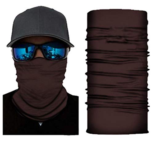 Yamoo - Pasamontañas para el cuello, color puro Negro chocolate Talla única