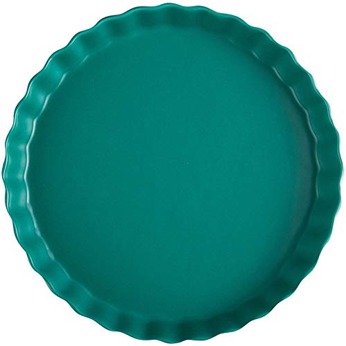 Yangxuelian Fuente Horno Ceramica Molde de Horno Redonda sólida Simple Placa de la Fruta del Queso arroz cocido al Horno Placa Redonda for Hornear de cerámica para Lasañas, Pasteles, Tapas y Más