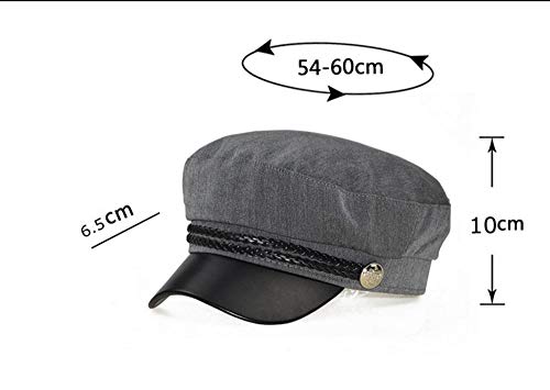 YanLong Boina Sombrero Moda Mujer Casual Gorra Plana Elegante sólido otoño Invierno cálido Hembra Pato Lengua Sombrero Rosa
