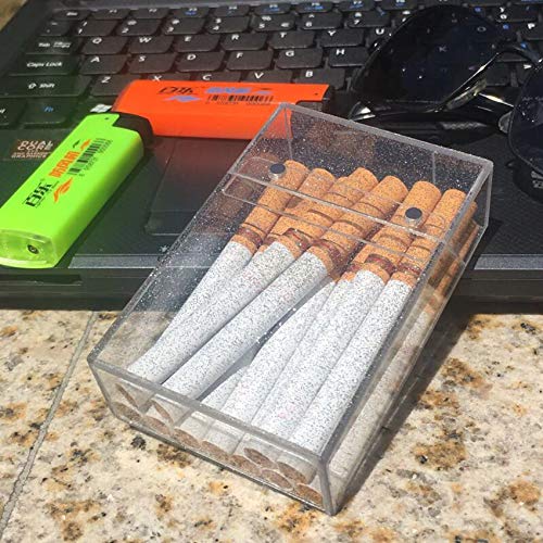 YAO Fashion - Caja de Almacenamiento para Cigarrillos con Purpurina Ultrafina de plástico Personalizado, 20 Unidades